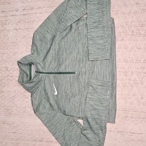 Nike Women's Dri-fit Heather Green Half-Zip Pullover
